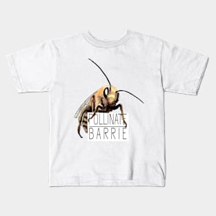 Pollinate Barrie Logo (Longhorn Bee) Kids T-Shirt